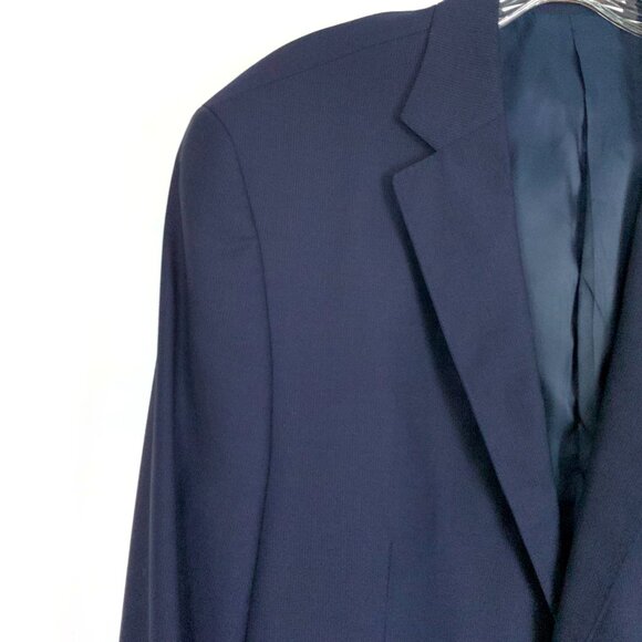 Peter Millar Men's Navy Blue Blazer Long Sleeve Classic 100% Wool Sz 42R - Picture 6 of 16
